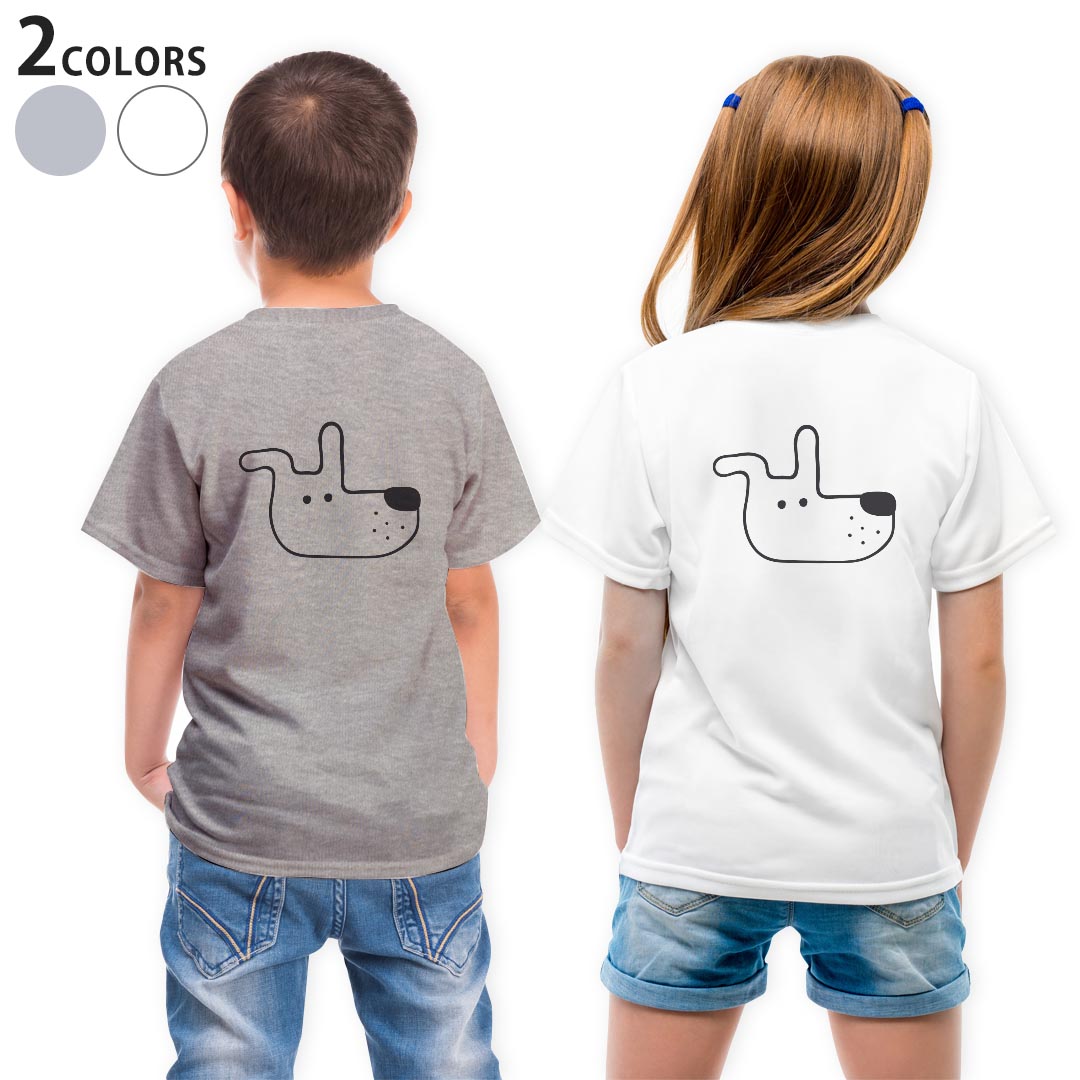 Tシャツ キッズ バックプリント 半袖 白地 デザイン 90 100 110 120 130 140 150 T...