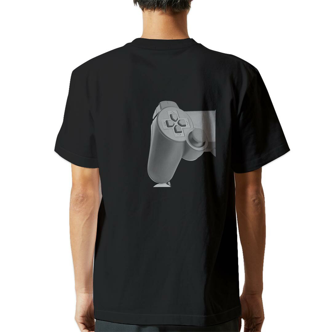 Rakuten - tシャツ メンズ 半袖 バックプリント ブラック デザイン XS S M L XL 2XL ティーシャツ T shirt 000237 ゲーム　コントローラー