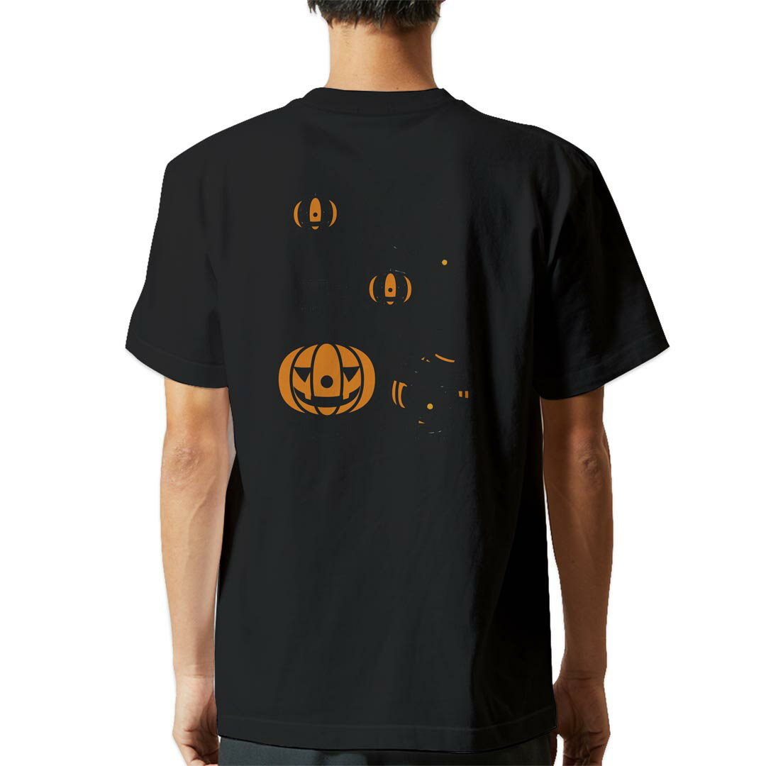 Character - tシャツ メンズ 半袖 バックプリント ブラック デザイン XS S M L XL 2XL ティーシャツ T shirt 003307 ハロウィン　キャラクター