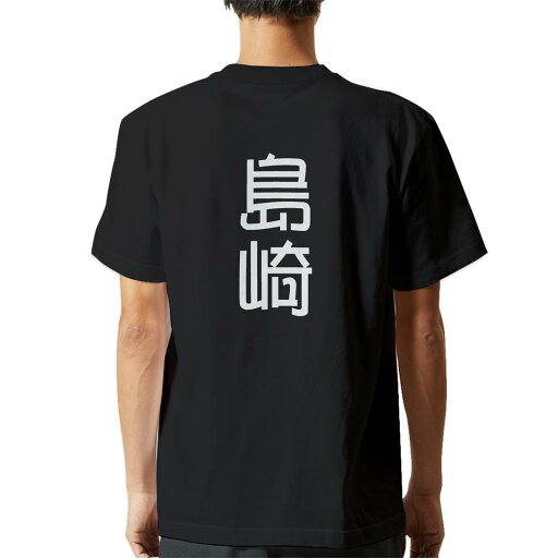 tシャツ メンズ 半袖 バックプリント ブラック デザイン XS S M L XL 2XL ティーシャツ T shirt 021444 苗字 名前 島崎 tシャツ メンズ 半袖 バックプリント ブラック デザイン XS S M L XL 2XL ティーシャツ T shirt 021444 苗字 名前 島崎