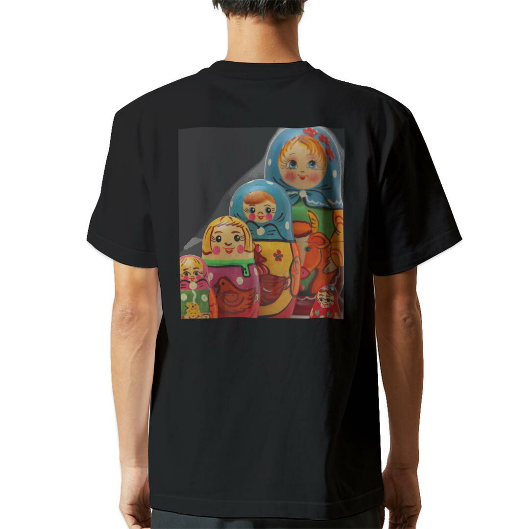 Character - tシャツ メンズ 半袖 バックプリント ブラック デザイン XS S M L XL 2XL ティーシャツ T shirt 004538 キャラクター　写真
