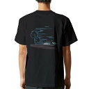 tシャツ メンズ 半袖 バックプリント ブラック デザイン XS S M L XL 2XL ティーシャツ T shirt 008928 うさぎ 亀 イラスト