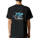 tシャツ メンズ 半袖 バックプリント ブラック デザイン XS S M L XL 2XL ティーシャツ T shirt 012892 かぶと 節句 こどもの日(4)