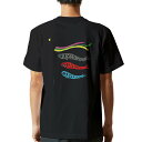 tシャツ メンズ 半袖 バックプリント ブラック デザイン XS S M L XL 2XL ティーシャツ T shirt 013177 こいのぼり こどもの日 ...