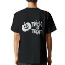 tシャツ メンズ 半袖 バックプリント ブラック デザイン XS S M L XL 2XL ティーシャツ T shirt 013521 ハロウィン カボチャ おばけ(4)