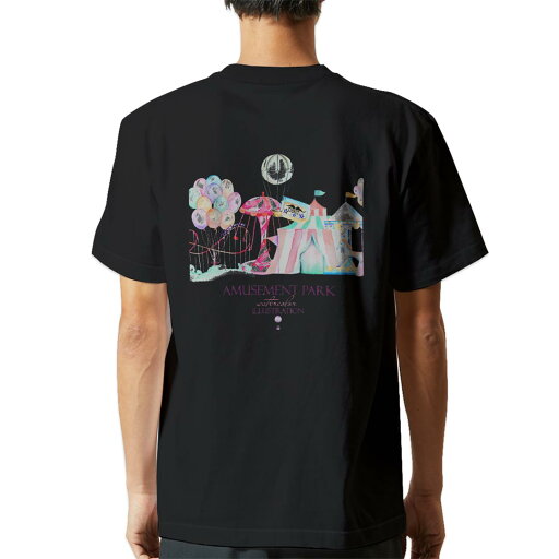 tシャツ メンズ 半袖 バックプリント ブラック デザイン XS S M L XL 2XL ティーシャツ T shirt 014347 遊園地 風船 カラフル tシャツ メンズ 半袖 バックプリント ブラック デザイン XS S M L XL 2XL ティーシャツ T shirt 014347 遊園地 風船 カラフル