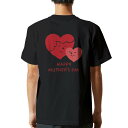tシャツ メンズ 半袖 バックプリント ブラック デザイン XS S M L XL 2XL ティーシャツ T shirt 015279 母の日 バラ 花 母 カ...