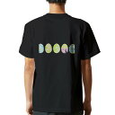 tシャツ メンズ 半袖 バックプリント ブラック デザイン XS S M L XL 2XL ティーシャツ T shirt 015320 イースター たまご とり ケーキ パステル