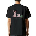 tシャツ メンズ 半袖 バックプリント ブラック デザイン XS S M L XL 2XL ティーシャツ T shirt 015324 イースター たまご とり ケーキ パステル