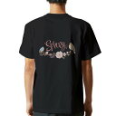 tシャツ メンズ 半袖 バックプリント ブラック デザイン XS S M L XL 2XL ティーシャツ T shirt 015390 イースター たまご とり うさぎ パステル