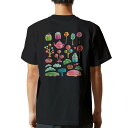 tシャツ メンズ 半袖 バックプリント ブラック デザイン XS S M L XL 2XL ティーシャツ T shirt 015565 お菓子 紅茶 かわいい