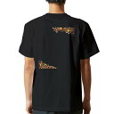 tシャツ メンズ 半袖 バックプリント ブラック デザイン XS S M L XL 2XL ティーシャツ T shirt 015656 和柄 紅葉 和風