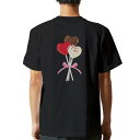 tシャツ メンズ 半袖 バックプリント ブラック デザイン XS S M L XL 2XL ティーシャツ T shirt 015791 チョコレート お菓子 ハート