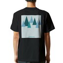tシャツ メンズ 半袖 バックプリント ブラック デザイン XS S M L XL 2XL ティーシャツ T shirt 016065 クリスマス ツリー 冬