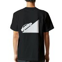 tシャツ メンズ 半袖 バックプリント ブラック デザイン XS S M L XL 2XL ティーシャツ T shirt 016257 車 アイコン モノクロ(4)