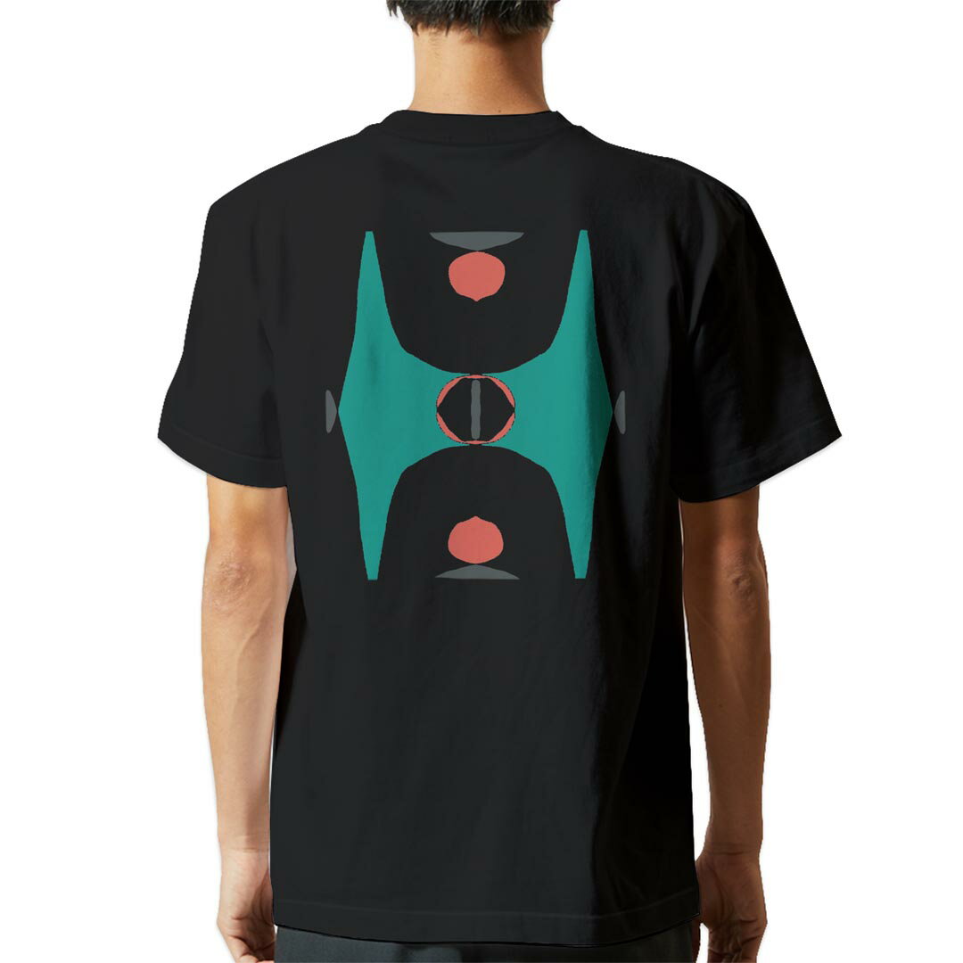 tシャツ メンズ 半袖 バックプリント ブラック デザイン XS S M L XL 2XL ティーシャツ T shirt 016283 カラフル