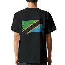 tシャツ メンズ 半袖 バックプリント ブラック デザイン XS S M L XL 2XL ティーシャツ T shirt 018579 tanzania タンザニア