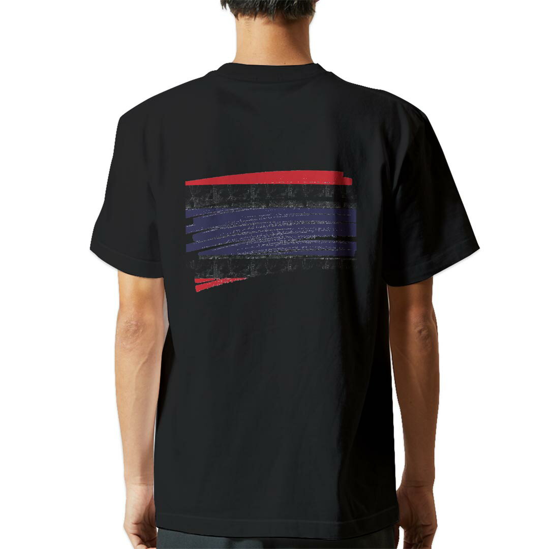 tシャツ メンズ 半袖 バックプリント ブラック デザイン XS S M L XL 2XL ティーシャツ T shirt 018580 thailand タイ