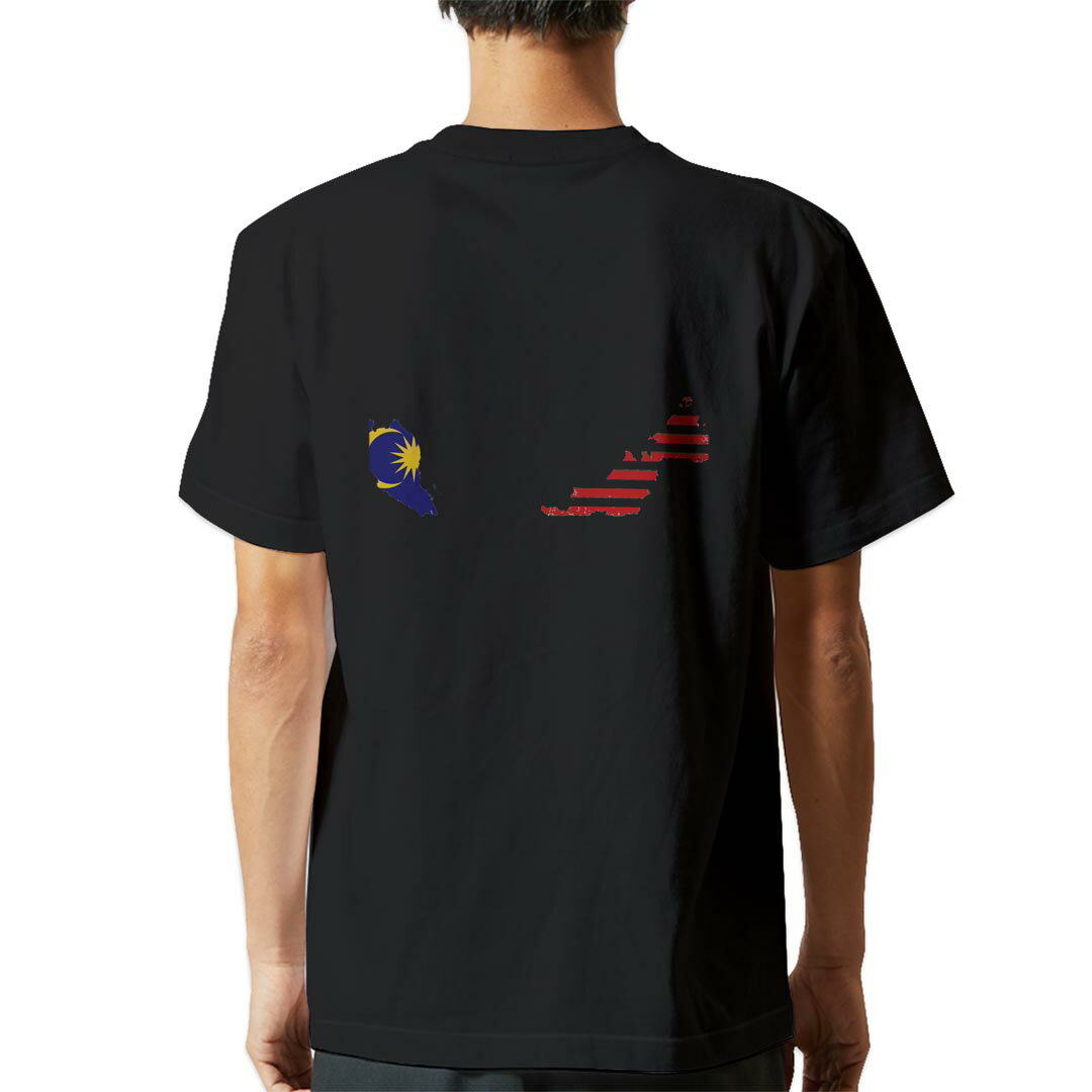 tシャツ メンズ 半袖 バックプリント ブラック デザイン XS S M L XL 2XL ティーシャツ T shirt 018880 malaysia マレーシア