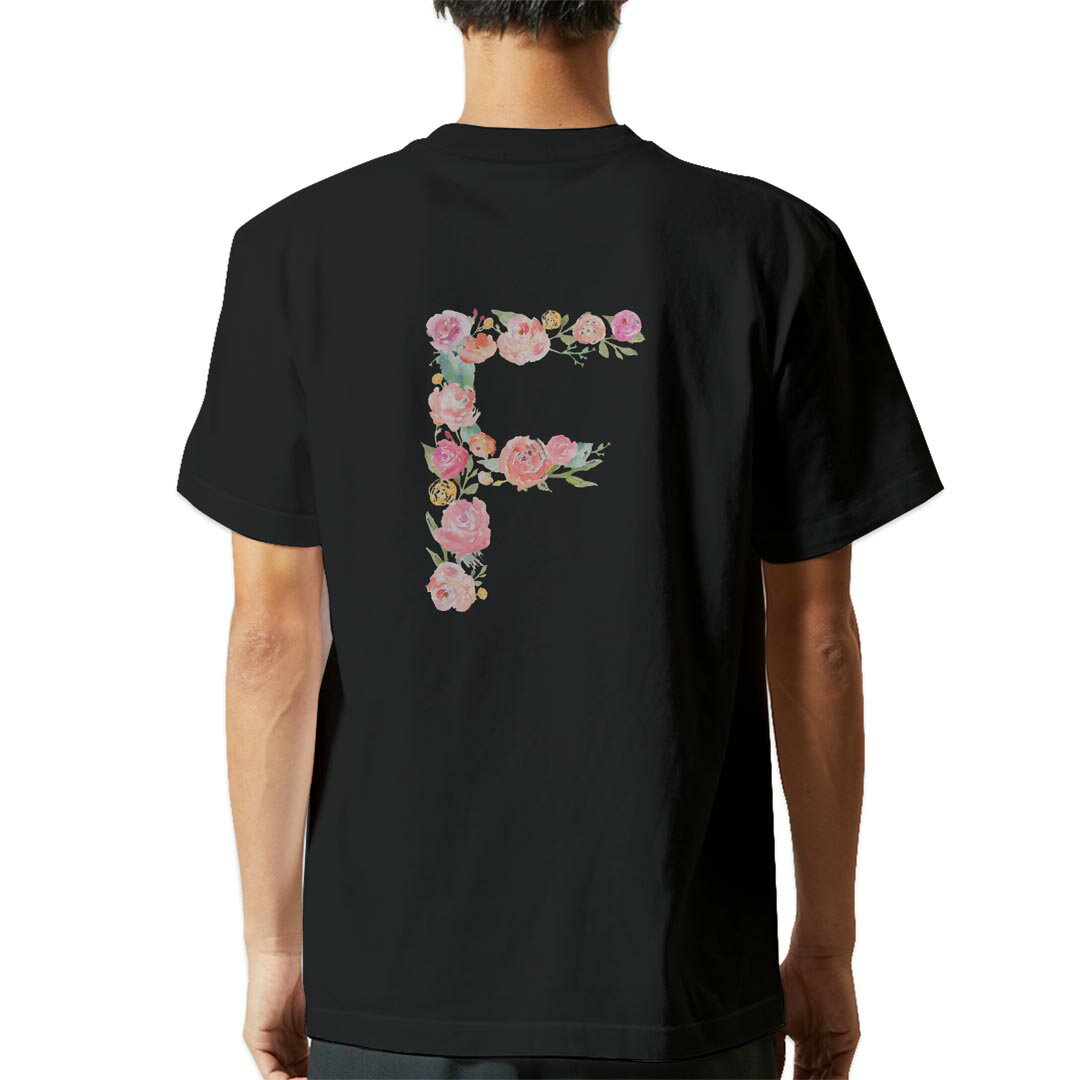Shirts, T-Shirts - tシャツ メンズ 半袖 バックプリント ブラック デザイン XS S M L XL 2XL ティーシャツ T shirt 019481 文字 f アルファベット