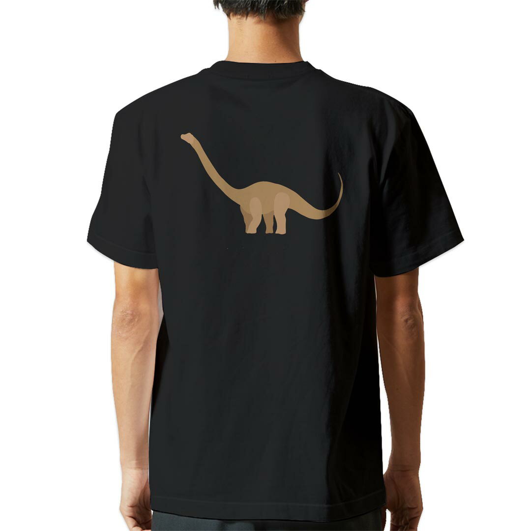 Rakuten - tシャツ メンズ 半袖 バックプリント ブラック デザイン XS S M L XL 2XL ティーシャツ T shirt 019768 恐竜 barosaurus バロサウルス