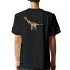 tシャツ メンズ 半袖 バックプリント ブラック デザイン XS S M L XL 2XL ティーシャツ T shirt 019771 恐竜 camarasaurus カマラサウルス 1,980円