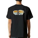 tシャツ メンズ 半袖 バックプリント ブラック デザイン XS S M L XL 2XL ティーシャツ T shirt 019855 お寿司 Sushi ご飯(4)