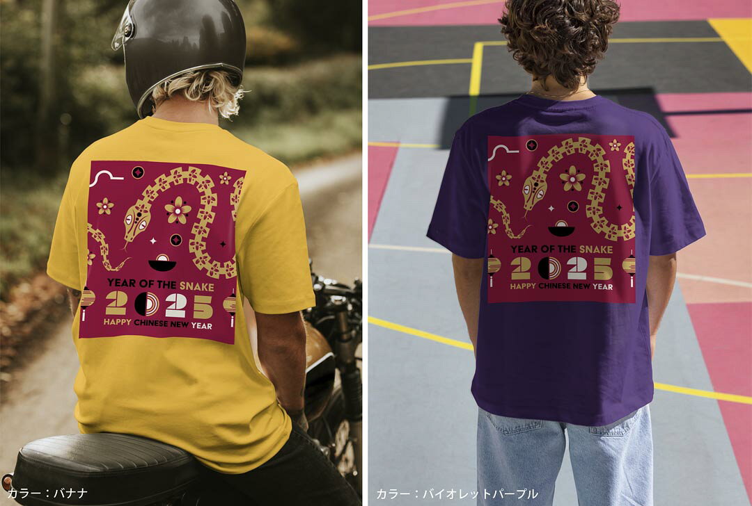 選べる18カラー Tシャツ メンズ 半袖 ホワイト グレー デザイン S M L XL 2XL 3XL Tシャツ ティーシャツ T shirt 035638 お正月 新年 newyear 巳年