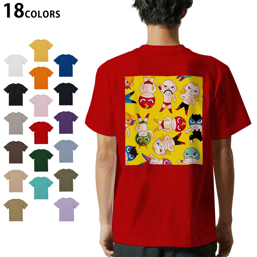Character - 選べる18カラー Tシャツ メンズ 半袖 ホワイト グレー デザイン S M L XL 2XL 3XL Tシャツ ティーシャツ T shirt 004305 キャラクター　プロレス