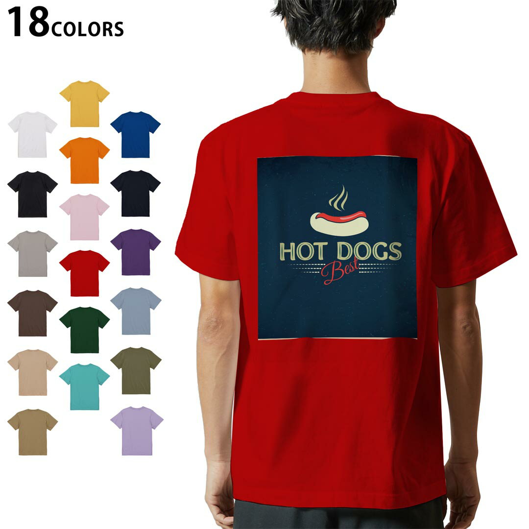 乐天商城 - 選べる18カラー Tシャツ メンズ 半袖 ホワイト グレー デザイン S M L XL 2XL 3XL Tシャツ ティーシャツ T shirt 010876 緑　食べ物　英語