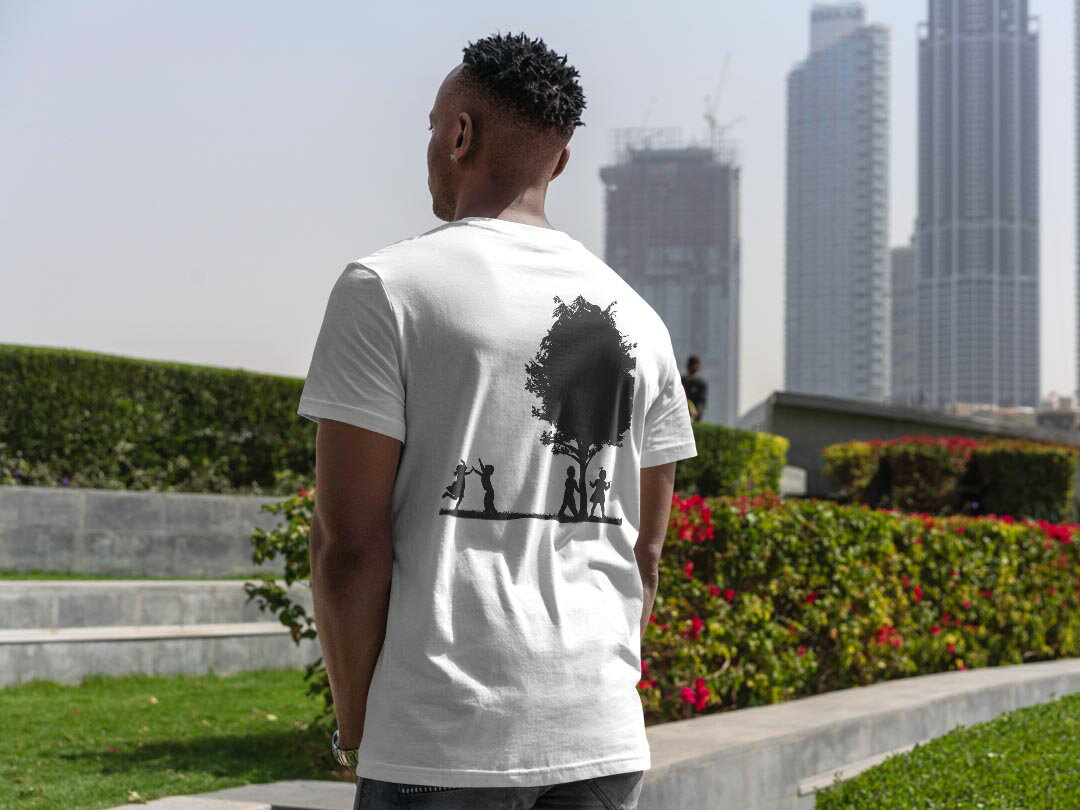 メンズ ドライバックプリントTシャツ ホワイト 半袖 4.1オンス ジム トレーニング スポーツ 運動会 ドライアスレチック UVカット 紫外線遮蔽 吸水速乾 デザイン Tshirt S M L XL 2XL 3XL 4XL 5XL 6XL 009465 人物　こども　モノクロ