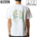 メンズ ドライバックプリントTシャツ ホワイト 半袖 4.1オンス ジム トレーニング スポーツ 運動会 ドライアスレチック UVカット 紫外線遮蔽 吸水速乾 デザイン Tshirt S M L XL 2XL 3XL 4XL 5XL 6XL 013866 七夕 短冊 星