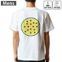 メンズ ドライバックプリントTシャツ ホワイト 半袖 4.1オンス ジム トレーニング スポーツ 運動会 ドライアスレチック UVカット 紫外線遮蔽 吸水速乾 デザイン Tshirt S M L XL 2XL 3XL 4XL 5XL 6XL 014412 スイカ 黄色 夏