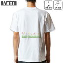 メンズ ドライバックプリントTシャツ ホワイト 半袖 4.1オンス ジム トレーニング スポーツ 運動会 ドライアスレチック UVカット 紫外線遮蔽 吸水速乾 デザイン Tshirt S M L XL 2XL 3XL 4XL 5XL 6XL 015398 チューリップ 花 ピンク