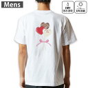 メンズ ドライバックプリントTシャツ ホワイト 半袖 4.1オンス ジム トレーニング スポーツ 運動会 ドライアスレチック UVカット 紫外線遮蔽 吸水速乾 デザイン Tshirt S M L XL 2XL 3XL 4XL 5XL 6XL 015791 チョコレート お菓子 ハート