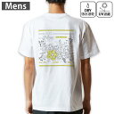 メンズ ドライバックプリントTシャツ ホワイト 半袖 4.1オンス ジム トレーニング スポーツ 運動会 ドライアスレチック UVカット 紫外線遮蔽 吸水速乾 ...