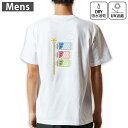 メンズ ドライバックプリントTシャツ ホワイト 半袖 4.1オンス ジム トレーニング スポーツ 運動会 ドライアスレチック UVカット 紫外線遮蔽 吸水速乾 ...