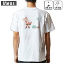 メンズ ドライバックプリントTシャツ ホワイト 半袖 4.1オンス ジム トレーニング スポーツ 運動会 ドライアスレチック UVカット 紫外線遮蔽 吸水速乾 ...