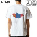 メンズ ドライバックプリントTシャツ ホワイト 半袖 4.1オンス ジム トレーニング スポーツ 運動会 ドライアスレチック UVカット 紫外線遮蔽 吸水速乾 デザイン Tshirt S M L XL 2XL 3XL 4XL 5XL 6XL 018890 mongolia モンゴル(4)