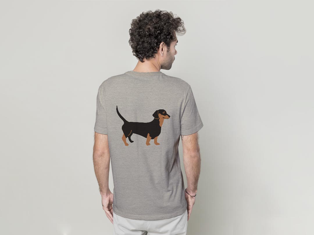 Tシャツ メンズ バックプリント半袖 ホワイト グレー デザイン XS S M L XL 2XL tシャツ ティーシャツ T shirt 022628 犬 dog かわいい