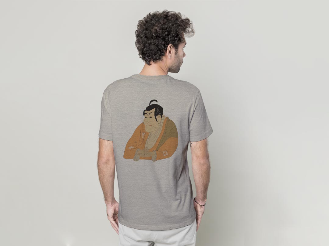 Tシャツ メンズ バックプリント半袖 ホワイト グレー デザイン XS S M L XL 2XL tシャツ ティーシャツ T shirt 032047 男性 浮世絵