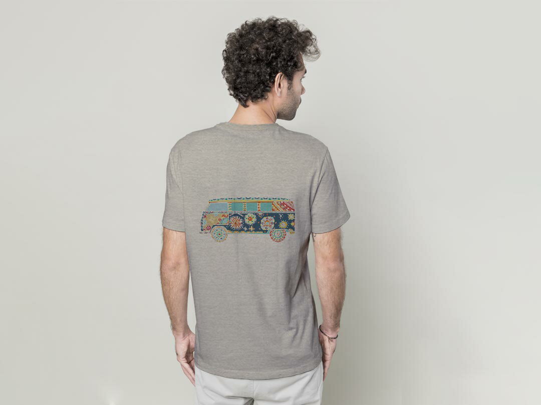 Tシャツ メンズ バックプリント半袖 ホワイト グレー デザイン XS S M L XL 2XL tシャツ ティーシャツ T shirt 010122 アジアン　乗り物　カラフル