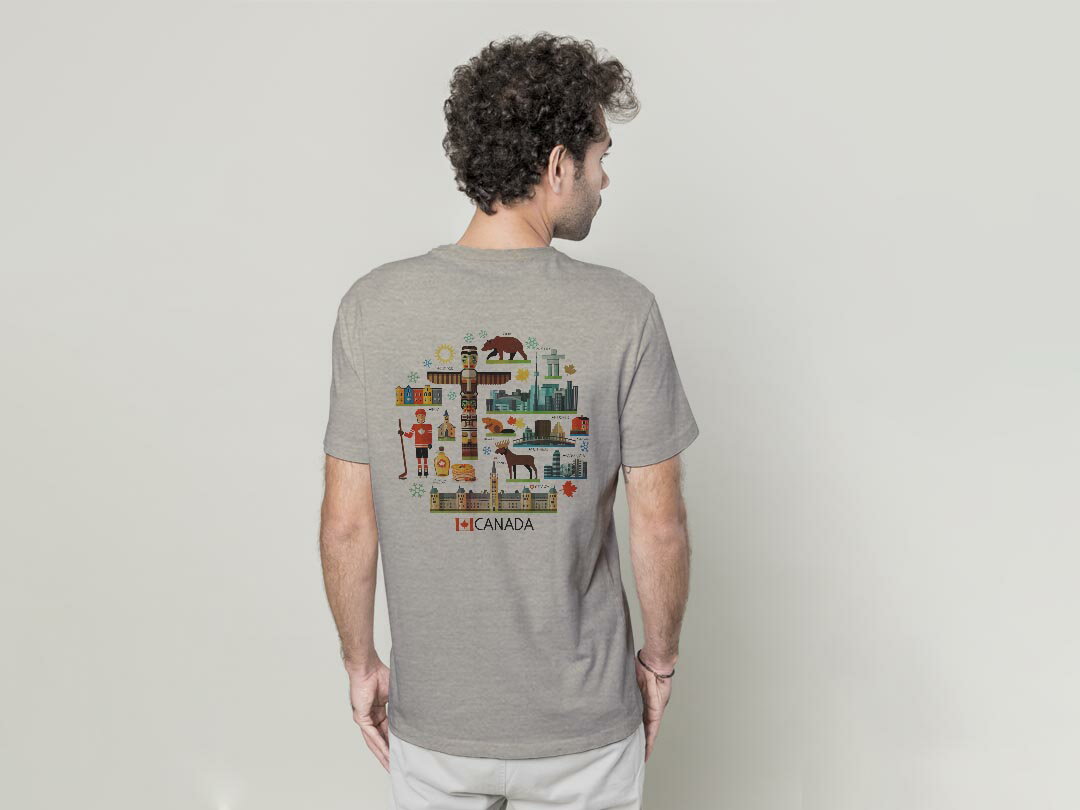 伸縮性に優れた素材、品質とタフネス性に優れた プリントTシャツ