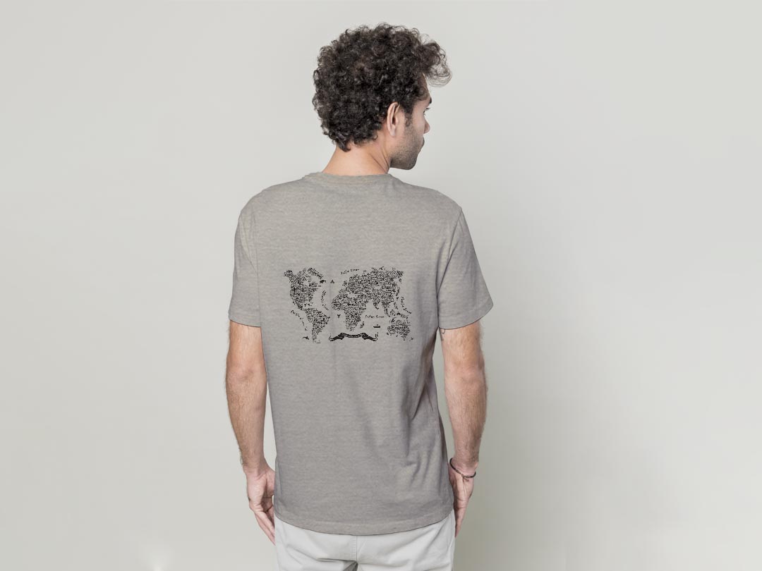 Tシャツ メンズ バックプリント半袖 ホワイト グレー デザイン XS S M L XL 2XL tシャツ ティーシャツ T shirt 017791 地図　map　ブラック