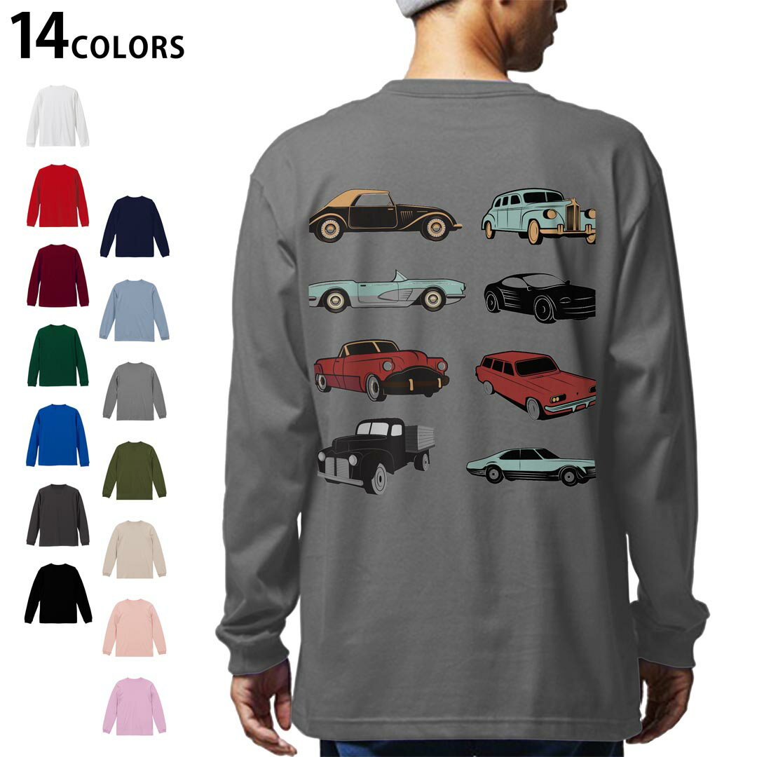 選べる14カラー バックプリント メンズ レディース ユニセックス unisex 長袖 デザイン XS S M L XL 2XL Tシャツ ロング ティーシャツ ..