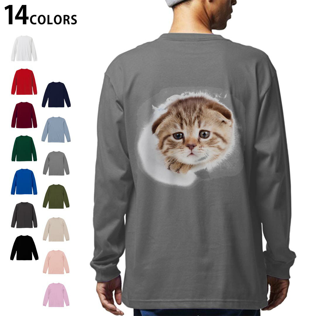 選べる14カラー バックプリント メンズ レディース ユニセックス unisex 長袖 デザイン XS S M L XL 2X..