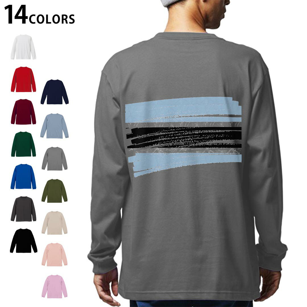 選べる14カラー バックプリント メンズ レディース ユニセックス unisex 長袖 デザイン XS S M L XL 2XL Tシャツ ロング ティーシャツ T shirt 018404 botswana ボツワナ