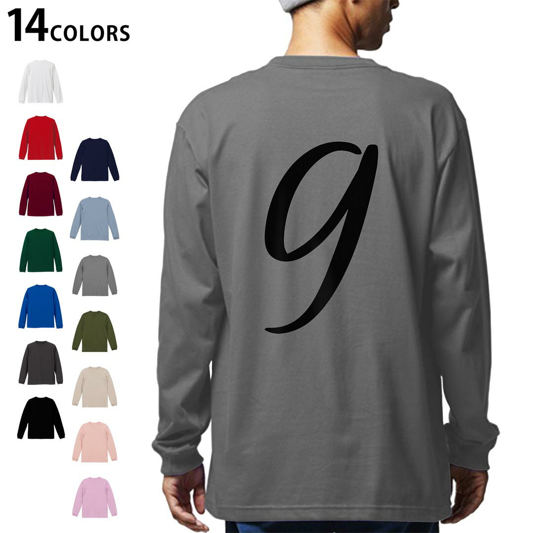 選べる14カラー バックプリント メンズ レディース ユニセックス unisex 長袖 デザイン XS S M L XL 2XL Tシャツ ロング ティーシャツ T shirt 019216 文字 9