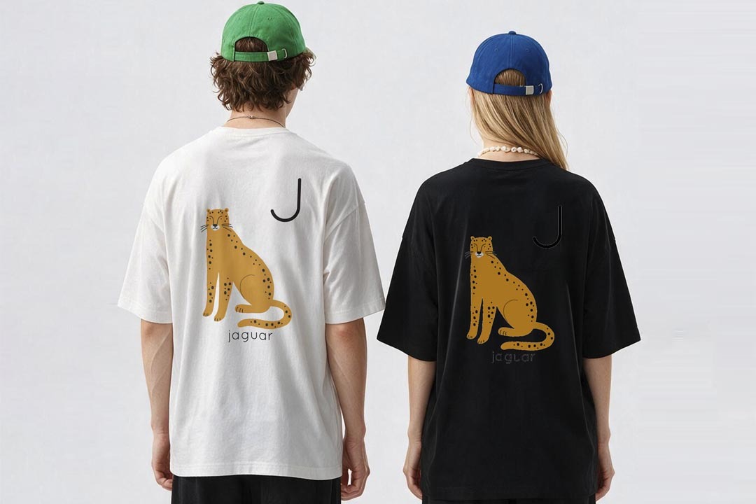 オーバーサイズ Tシャツ バックプリント メンズ 半袖 ビッグシルエット 大きめ 抜け感 ホワイト グレー デザイン S M L XL 2XL tシャツ ティーシャツ T shirt J jaguar ジャガー　019942 — vista 3