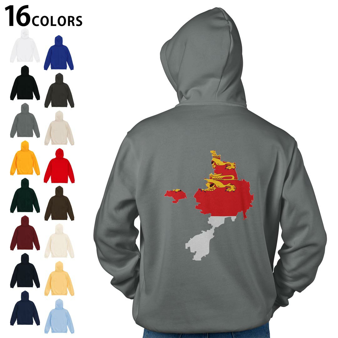 選べる16カラープルオーバー パーカー バックプリント フーディ メンズ レディース ユニセックス 長袖 デザイン S M L XL 2XL hoodie 034586 国旗 国 SARK サーク島